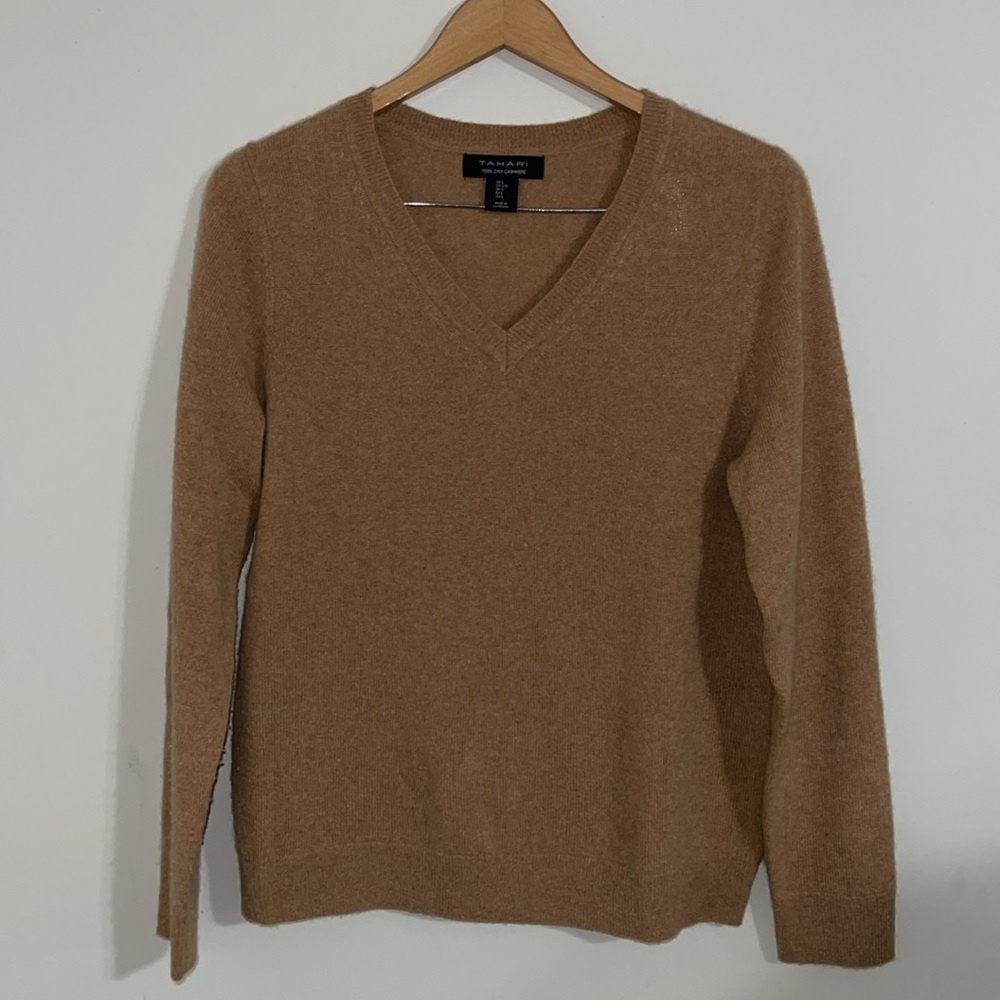 Talbots Camel V-Neck Sweater